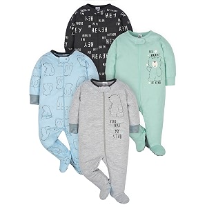 gerber baby boys 4 pack sleep 39n play footie