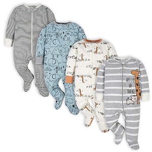 gerber baby boys 4 pack sleep 39n play footie