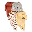 Gerber Baby Boys 4 Pack Sleep 'N Play Footie