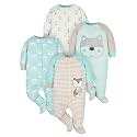 Gerber Baby Boys 4 Pack Sleep 'N Play Footie