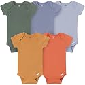 Gerber Baby Boys &amp; Girls 5-Pack Solid Onesies Bodysuits