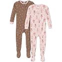 Gerber Baby Girls 2-Pack Footed Pajamas