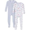 Gerber Baby Girls 2-Pack Footed Pajamas