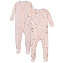 Gerber Baby Girls 2-Pack Footed Pajamas