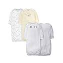 Gerber Baby Girls Sleeper Gown 4-Pack Cotton Nightgown Set
