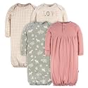 Gerber Baby Girls Sleeper Gown 4-Pack Cotton Nightgown Set