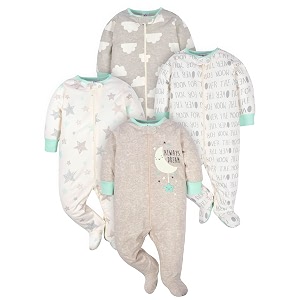 gerber boys39 sleep 4 pack play footie