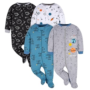 gerber boys39 sleep 4 pack play footie
