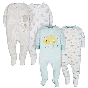 gerber boys39 sleep 4 pack play footie