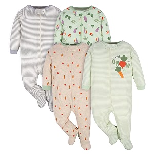 gerber boys39 sleep 4 pack play footie