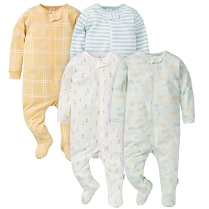 gerber boys39 sleep 4 pack play footie