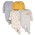 Gerber Boys' Sleep 4 Pack Play Footie