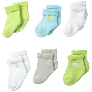 Gerber Unisex-Baby Newborn 6 Pack Cozy Designer
