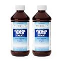 GeriCare Docusate Sodium Liquid Stool Softener Gentle Stimulant Laxative Liquid, Quick Constipation Relief Aid, Adults Daily Bowel Movement Laxative, Cherry-Flavored, 16 fl oz (2pk)