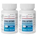 GeriCare Docusate Sodium Stool Softeners, Best Stool Softener for Daily use for Women, Men, and Elderly - Ideal for Constipation Relief 100mg Crushable Tablets. (100 Count) Made in the USA (Pack of 2)