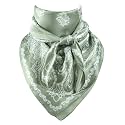 GERINLY 35 Inch Wild Rag Cowboy Scarves for Men, Large Rancher Neckerchief Silk Feel, Oversize Western Bandana Paisley