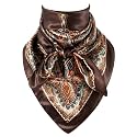 GERINLY 35 Inch Wild Rag Cowboy Scarves for Men, Large Rancher Neckerchief Silk Feel, Oversize Western Bandana Paisley