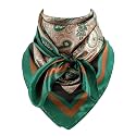 GERINLY 35 Inch Wild Rag Cowboy Scarves for Men, Large Rancher Neckerchief Silk Feel, Oversize Western Bandana Paisley