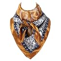 GERINLY 35 Inch Wild Rag Cowboy Scarves for Men, Large Rancher Neckerchief Silk Feel, Oversize Western Bandana Paisley