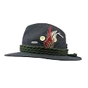 German Hat | 100% Wool Hats for Men &amp; Women - Bavarian Tirol Alps Wool Hat with Feather &amp; Sweat Band | Fedora