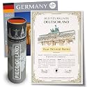 German Premium Gifts for Women an Men | Real Piece of Germany | Highly Unique German Themed Gifts - Personalised Certificate | Berlin Gift Ideas | German Christmas Gift