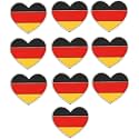 Germany National Flag Enamel Pin and Germans heart-shaped National Emblem Badge Brooch For Backpack and Coat