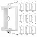 Gerrii 10 Pack Low Voltage Mounting Bracket, Screw on Single Gang, White