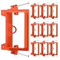 Gerrii 10 Pack Low Voltage Mounting Bracket, Screw on Single Gang, Orange