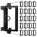 Gerrii 20 Pack Low Voltage Mounting Bracket, Screw on Single Gang, Black