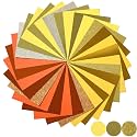 Gersoniel 36 Pcs Glitter Cardstock Paper A4, 8.3 x 11.7, Fall Color