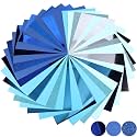 Gersoniel 36 Pcs Glitter Cardstock Paper A4, 8.3 x 11.7, Blue Color