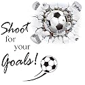 Gersoniel Soccer Wall Decal Gift 3D Soccer Wall Decor Stickers