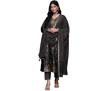 Gerua Embellished Silk Blend Straight Kurta With