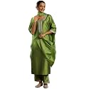 Gerua Green Yoke Design Straight Suit With