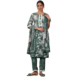 Gerua by Libas Printed Cotton Straight Kurta