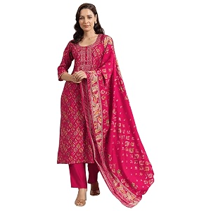 Gerua by Libas Printed Silk Blend Straight