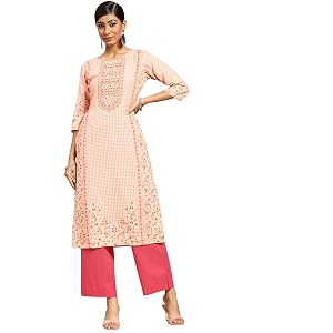 Gerua By Libas Printed Viscose Straight Kurta