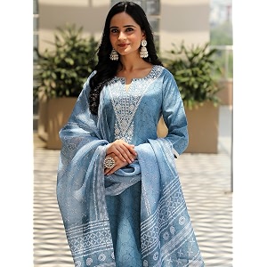Gerua by Libas Yoke Design Cotton Straight