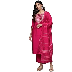 Gerua By Libas Yoke Design Silk Blend