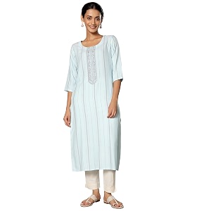 Gerua by Libas Yoke Design Viscose Straight