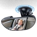 GES Rear View Mirror - 360 Degree Adjustable, Strengthen Suction Cup for Car - 5.9 x 2.2Inch - Black