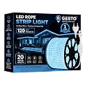 Gesto 20 Meter Ice Blue LED Rope Strip Light | 120 LEDs/Mtr IP65 Waterproof Indoor &amp; Outdoor Lights for Balcony, Home Decor &amp; Cove Light for False Ceiling | Cuttable Every 1M for Diwali Decoration