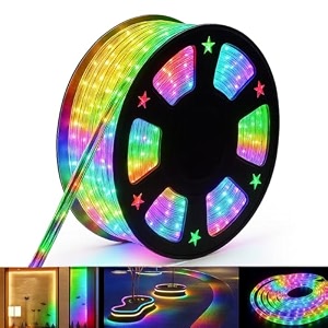 gesto 40 meter rope led strip lights  high brightness outdoor lights waterproof for balconyhome decorfalse ceiling  rgb strip light for diwali decoration with mode change controller multicolor