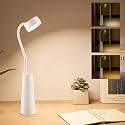 Gesto Plastic Rechargeable Led Book LightÂ–Dimmable 3 Color Temperature Portable Study Lamp For Night Reading,Detachable &amp; Handheld Portable Desk Lamp For Working,Studying Or Looking,Study Table,White