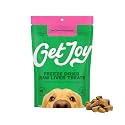 Get Joy Freeze Dried 100% Beef Liver Dog Treats, 4oz | Single Ingredient Organ Meat, High Protein Raw Dog Food Topper, Snack &amp; Training Rewards | Grain Free, Gluten Free, Filler Free