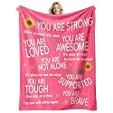 Get Well Soon Gifts for Women Mom After Surgery, Hug Healing Blanket Cancer Care Warm Gift for Patient, Inspirational Encouragement Comfort Thinking of You Present for Friend Men (Pink, 80’’x60’’)