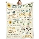 Get Well Soon Gifts for Women Mom After Surgery, Hug Healing Blanket Cancer Care Warm Gift for Patient, Inspirational Encouragement Comfort Thinking of You Present for Friend Men (Yellow, 80’’x60’’)