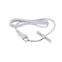 GetInLight Power Cord and Plug for Plug-in Installations of Under Cabinet Lights, 3 Prong, White, PK-0210-WH