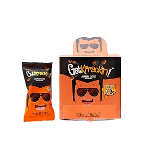 getkrrackin jalapeno cheese almonds - 280g 14 pouch x 20g  zero oil not fried  healthy nuts  roasted flavorful amp fiber-rich  anytime indulgence