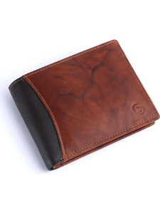 getoree men casual brown black genuine leather wallet